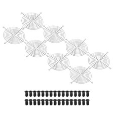 140mm Fan Finger Grill, 8 Pack Metal Grill Protector Guard with Screw, Silver picture
