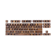 60/87/108Keys Black Walnut Wood Keycaps OEM Height for Mechanical Keyboard Boxed picture