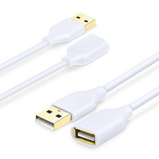 USB Extension Cable  2-Pack 2.0 6ft/2m USB Type A Male to A Female White picture