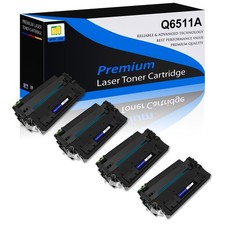 4PK Black Q6511A 11A Toner Cartridge for HP LaserJet 2430n 2430tn 2420 Printer picture