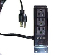 Power strip for furniture, 3 outlets, 10-foot power cord, UL Listed (5000-4301) picture