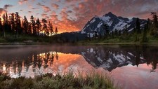 Landscape nature canada lake forest Custom Gaming Mat Desk picture