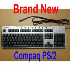 Vintage Compaq PS2 Keyboard, Solid Build, Classic Black/Silver Great Typing Feel picture