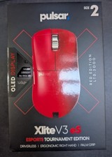 Pulsar Xlite V3 eSports Gaming Mouse Limited Edition Size 2 PXV3ES23 Red NSIB picture