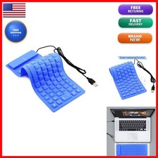 Sunffice Foldable Silicone Keyboard, USB Wired 85 Keys Waterproof Rollup Silent picture
