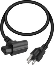 NEMA 5-15P to NEMA 5-15R+C13 Y Splitter Power Cord,14Awg Universal 3Prong Replac picture