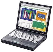 Vintage Compaq Armada E500 20GB FDD CD-ROM Notebook Computer Windows 98 picture