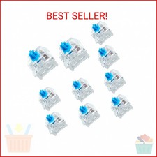 BlingKingdom 10 PCS Blue Switch Replacement 3 PIN Mechanical Keyboard Switches,  picture