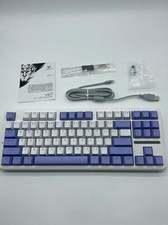 AULA F87 Wired Gaming Keyboard 75% TKL Gasket Hot Swappable Custom White Purple picture