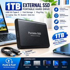 Portable External SSD 1TB 2TB 4TB USB 3.0 Type-C High Speed PC Mac Drive picture