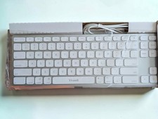 Yivandi Wired USB Aluminum Keyboard for Mac OS & Windows Slim Apple Style T picture