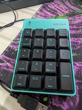 Jelly Comb Numerical Keypad  For Laptops Teal USB Connector Tested Working picture