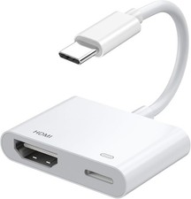 Adaptador USB C a HDMI Digital AV para iPhone 15, pantalla de sincronización de picture
