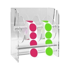 Acrylic Label Dispenser Sticker Roll Holder Organizer, 4 Rolls picture