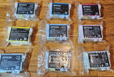 Set Of 9 Genuine Epson 760 T760 Ink for P600 Printer No Box OEM picture