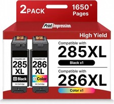 PG-285 CL-286 for Canon 285 and 286 Ink Cartridges Black and Color, 2-Pack picture