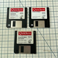 Quicken Software Lot of 3 Disks for Windows 3.5