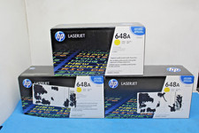 QTY-3 HP 648A YELLOW LaserJet Pro Printer Toner Cartridge CE262A NEW T9-A14 picture