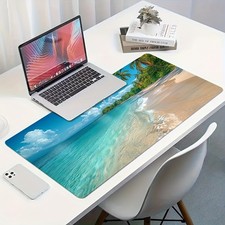Summer Beach Scene Extra-Large Mouse Pad - Non-Slip, Washable Desk Mat for Gam picture