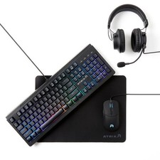 Atrix PC Gaming Bundle:  Mouse, RGB Keyboard, Headset, Mouse Pad Black Brand New picture