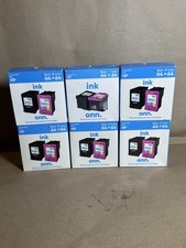 LOT OF 6 New ONN 64 Black & 64 Tri-Color Ink Cartridges EXP 2024-2025 picture