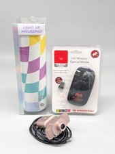 Vivitar Light Up Mousepad Colorful Checkered + Webcam + Wireless Mouse 2.4G picture