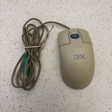 Vintage IBM Mouse MO09K PS/2 ScrollPoint II Ball Retro PC ~ Tan picture