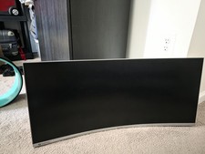 34 inch samsung widescreen qled monitor  picture