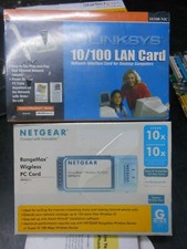 New Linksys LNE100TX and Netgear RangeMax Wireless PC Card WPN511 picture