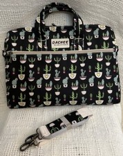 Dachee Laptop Bag Padded Cactus Print Travel Shoulder Crossbody Strap New picture