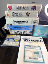 Lot of 7 Original Microsoft Software Programs. Used/Open Box. picture
