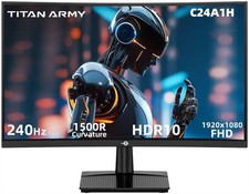 Titan C24A1H 24In Curved Gaming Monitor 240Hz VA FHD 1080P 1500R,1ms Monitors picture