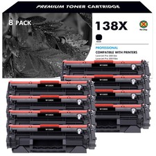 8PK 138X W1380X Toner Fits HP LaserJet Pro 3001dw 3001fdw MFP 3101fdw No Chip picture