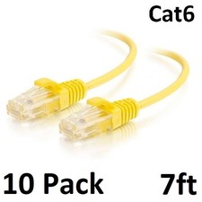 10 Pack 7'ft CAT6 Unshielded Ethernet Network Patch Cable Lan Copper cord picture