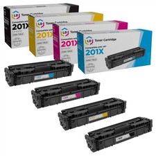 LD Compatible Replacements for HP 201X 4PK: 1 CF400X/1 CF401X/1 CF402X/1 CF403X picture