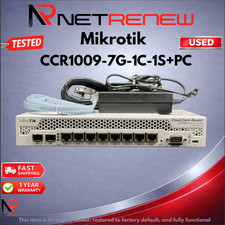 Mikrotik CCR1009-7G-1C-1S+PC Cloud Core Router w/ Power Adapter picture