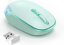 Compact Ambidextrous Wireless Mouse for Laptop Mint Green picture
