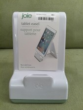 Joie Tablet Easel Stand, White with Green Phone or Tablet Holder for Desk, Table picture