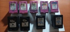 Quantity  of  9 EMPTY 63XL Tri-Color ( 5 ) and Black ( 4 ) Ink Cartridges picture
