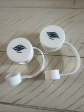 2026 D23 Disney Cruise Line Rubber Straw Bottle Tumbler Toppers White. Brand New picture