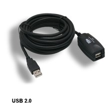 LOT 10pcs Black 16' Active Repeater USB 2.0 Type A Cable Cable w/ GL850A Chip picture