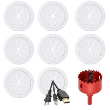 Desk Grommet 2 Inch (50 Mm) 8 Pack, TV Cord Hider for Wall Mounted Tv,Desk Hole picture