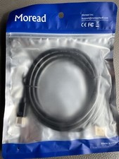 Moread  6ft Mini Display Port to HDMI Cable 4K – Black picture
