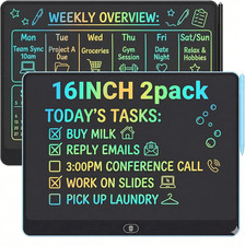 16 Inch LCD Writing Tablet 2 Pack, Large Electronic Notepad for Adults, Reusable picture