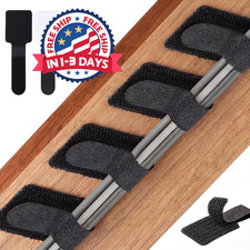 Organizador de cables ajustable para escritorio, hogar y oficina (negro), 100Pcs picture