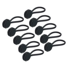10 Pcs Magnetic Cable Clips 4.3 Inch x 0.6 Inch Black picture