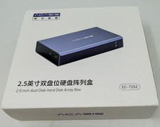 ACASIS EC-7252 Dual Bay 2.5” SATA SSD HDD USB-C RAID Enclosure NEW picture