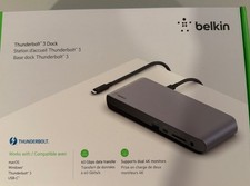 Belkin Thunderbolt 3 Dock. New.  dual 4k monitors & 40gps data transfer picture