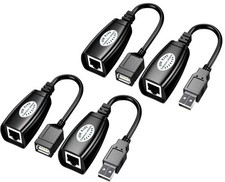 USB Over Cat6，SNLLMZI RJ45 Extender 30 feet, black picture
