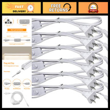 LED Tube Power Extension Cable with On/Off Switch - 6FT, 6-Pack for T5/T8 Fixtur picture